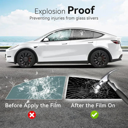 Universal Reduce Infrared Heat & Block UV by 99% Removable Window Tint Film for Cars - DIY Cut for Multiple Shapes